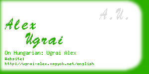 alex ugrai business card